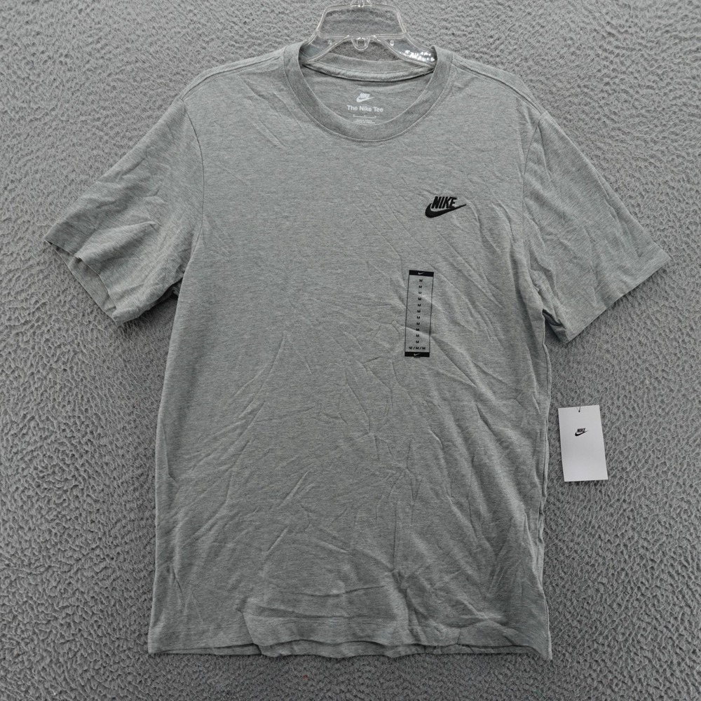 Nike Mens Sportswear Futura Icon Tee Grey Heather Cotton T-Shirt Medium NEW